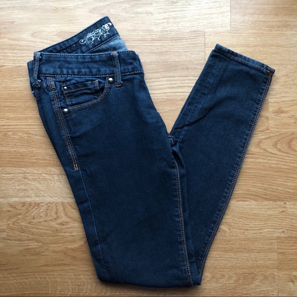 Express Skinny Dark Blue Jeans